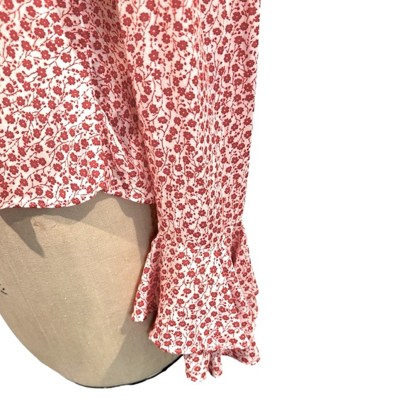 Seven Wonders Floral Print Tie Front Blouse - Picture 5 of 10